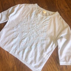 Meadow Rue Light Blue Sheer Top Medium